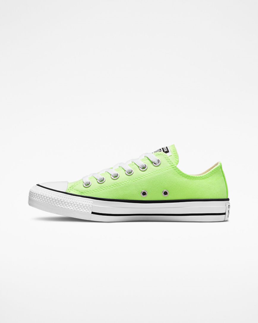 Dámské Boty Nízké Converse Chuck Taylor All Star Neon Zelene Bílé Černé | CZ OFUS42